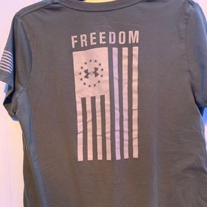 Army Green Under Armour Freedom Shirt